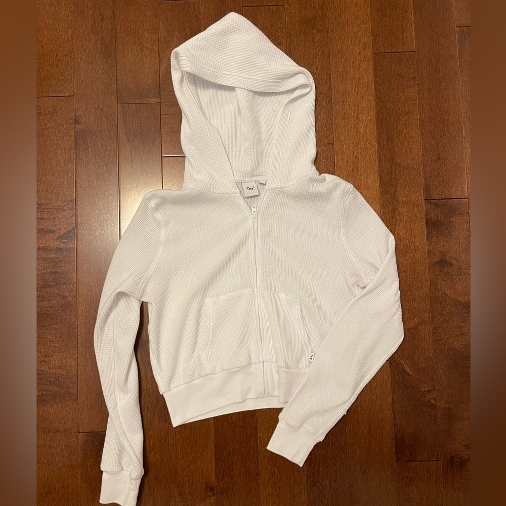 Aritzia waffle zip up